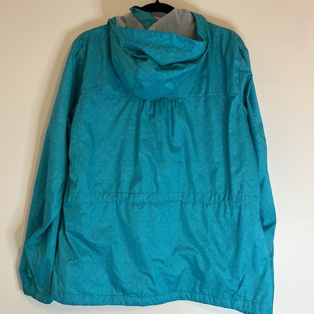 Columbia Teal Patterned Jacket With Drawstrings F… - image 4